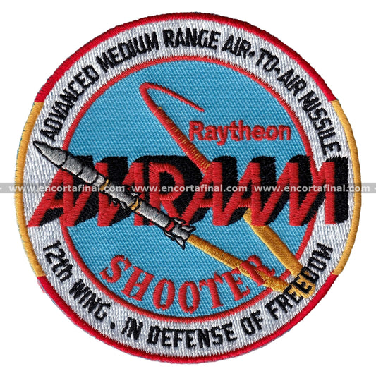 AMRAAM Patch - Raytheon - Shooter - Advanced Medium Range Air to Air Missile - 12th Wing - In defense of freedom