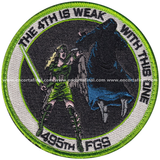 Parche 495th Fighter Squadron "Valkyries" (USAF) - The 4th Is Weak With This One  - Lockheed Martin F-35 Lightning II