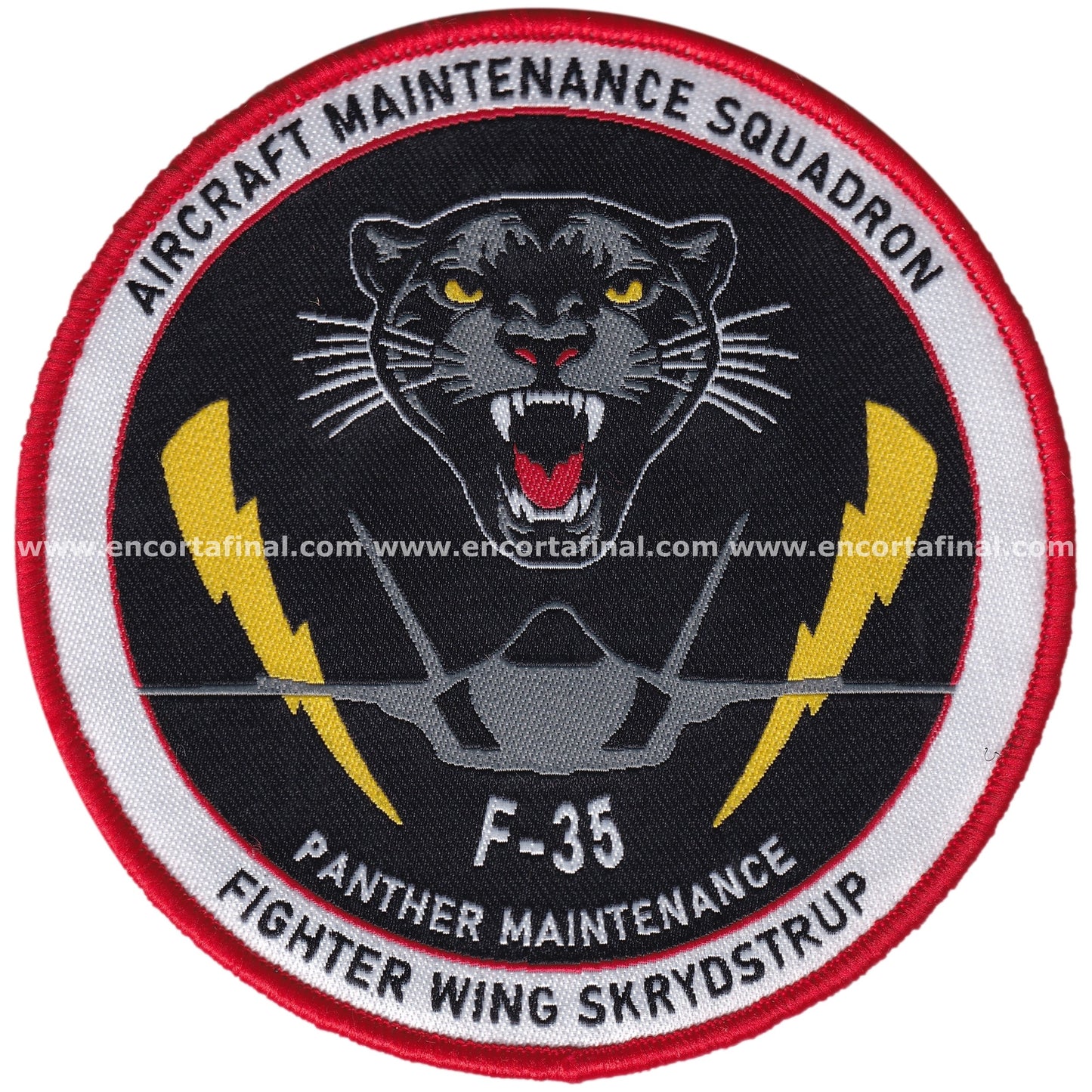 Parche Royal Danish Air Force - 727 Fighter Squadron -  Aircraft Maintenance Squadron - Lockheed Martin F-35 Lightning II