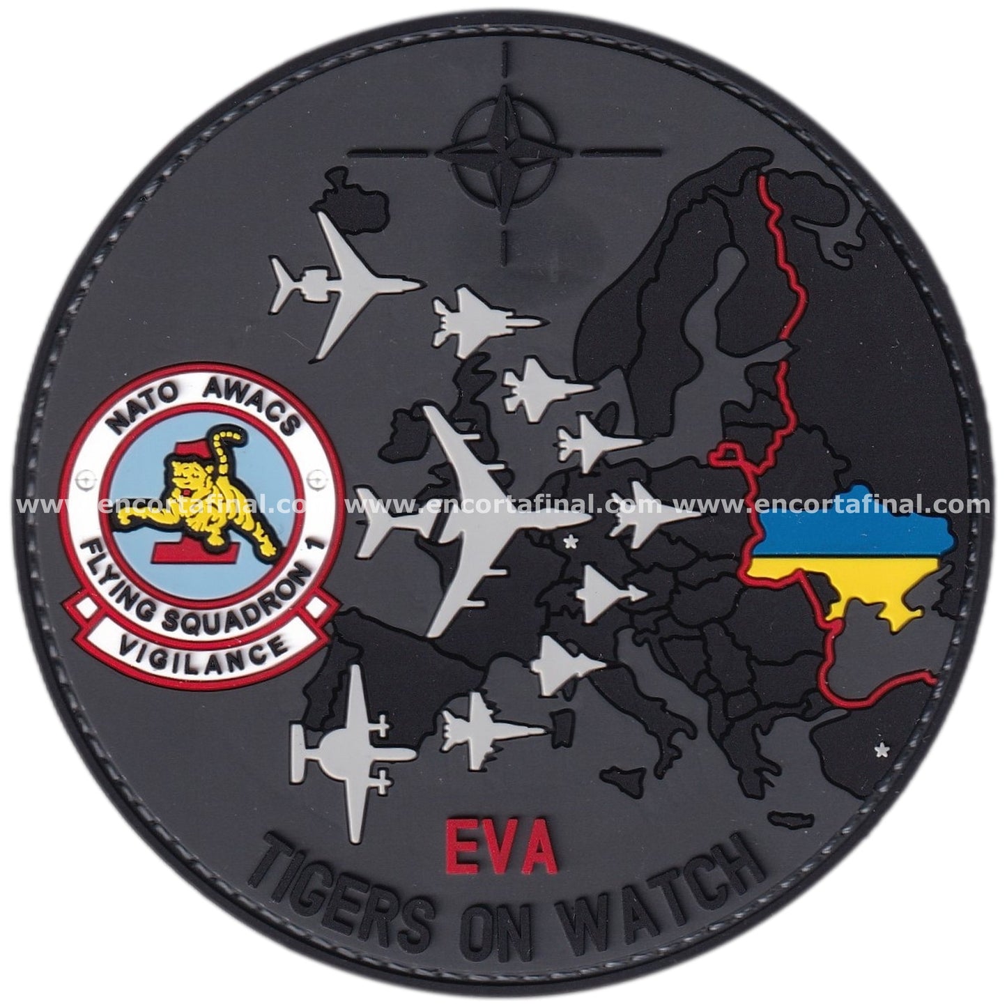 Flying Squadron 1 Patch - Nato Awacs - Vigilance - We Believe in Gosths (WBIG)