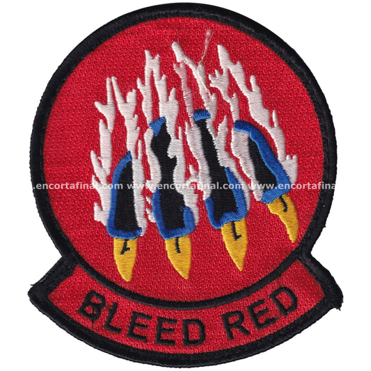 Parche United States Air Force (USAF) - 494th Fighter Squadron - Bleed Red - McDonnell Douglas F-15 Eagle