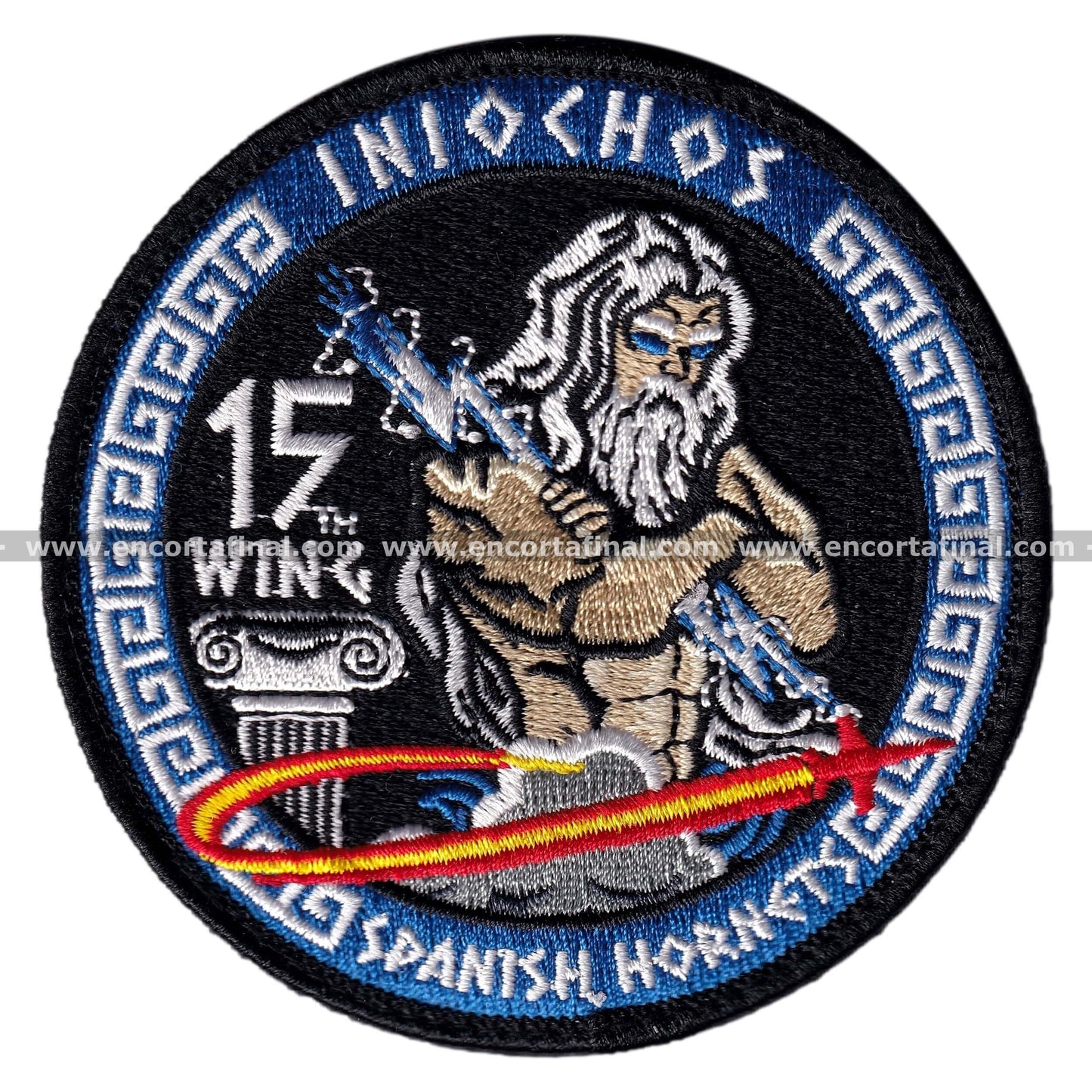 4385 - 15th Wing Patch - INIOCHOS - Spanish Hornets - McDonnell Douglas EF-18 Hornet