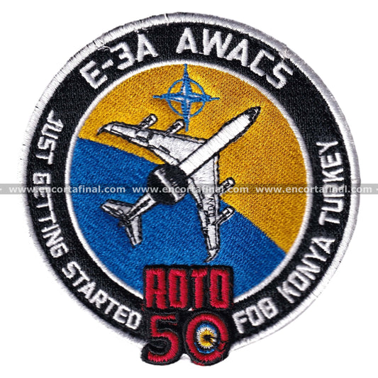 NATO Awacs Patch - E-3A Awacs - ROTO 50 - Just Getting Started - F08 Konya Turkey