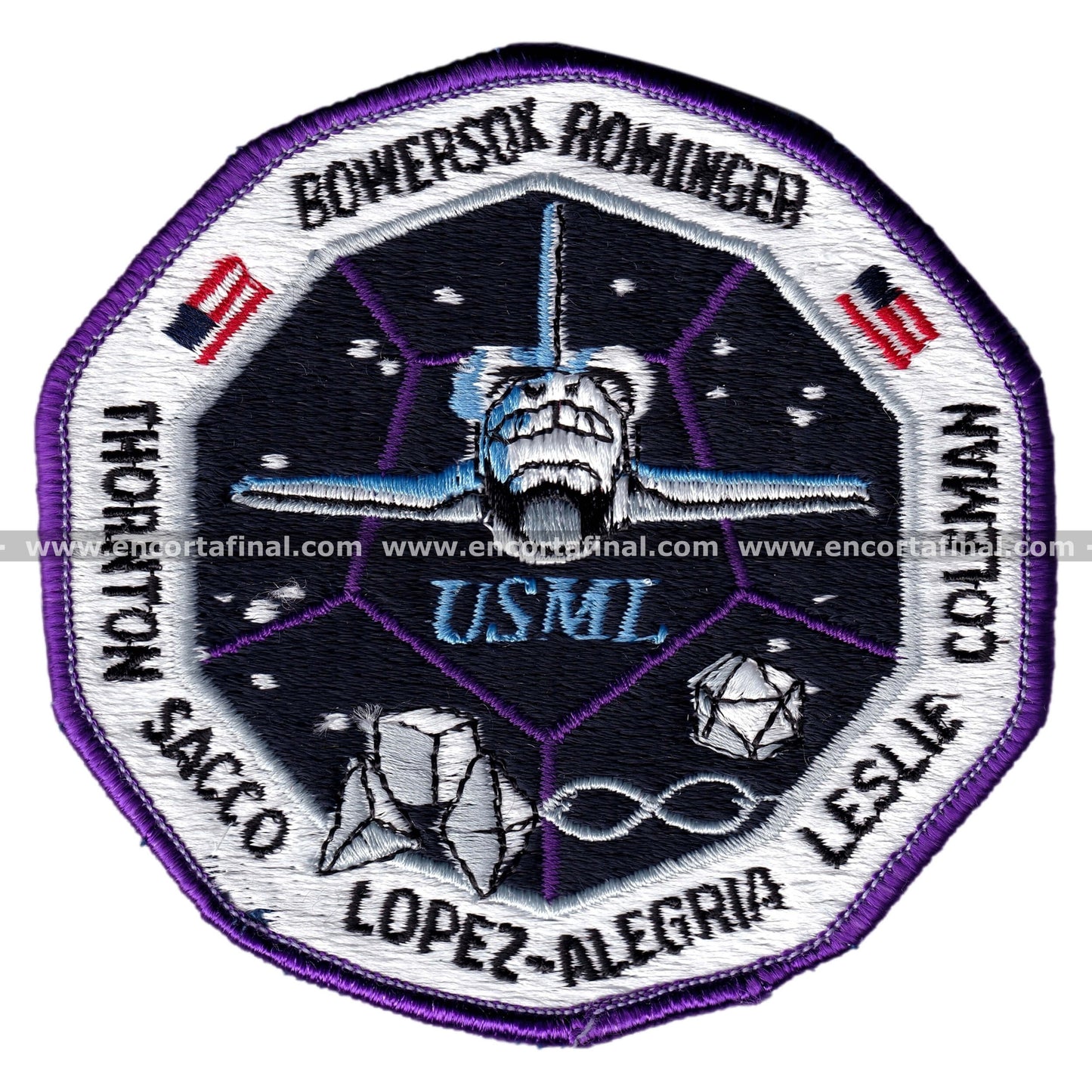 NASA Patch - Bowersox Rominger - Thornton Sacco Lopez-Alegria Leslie Coleman