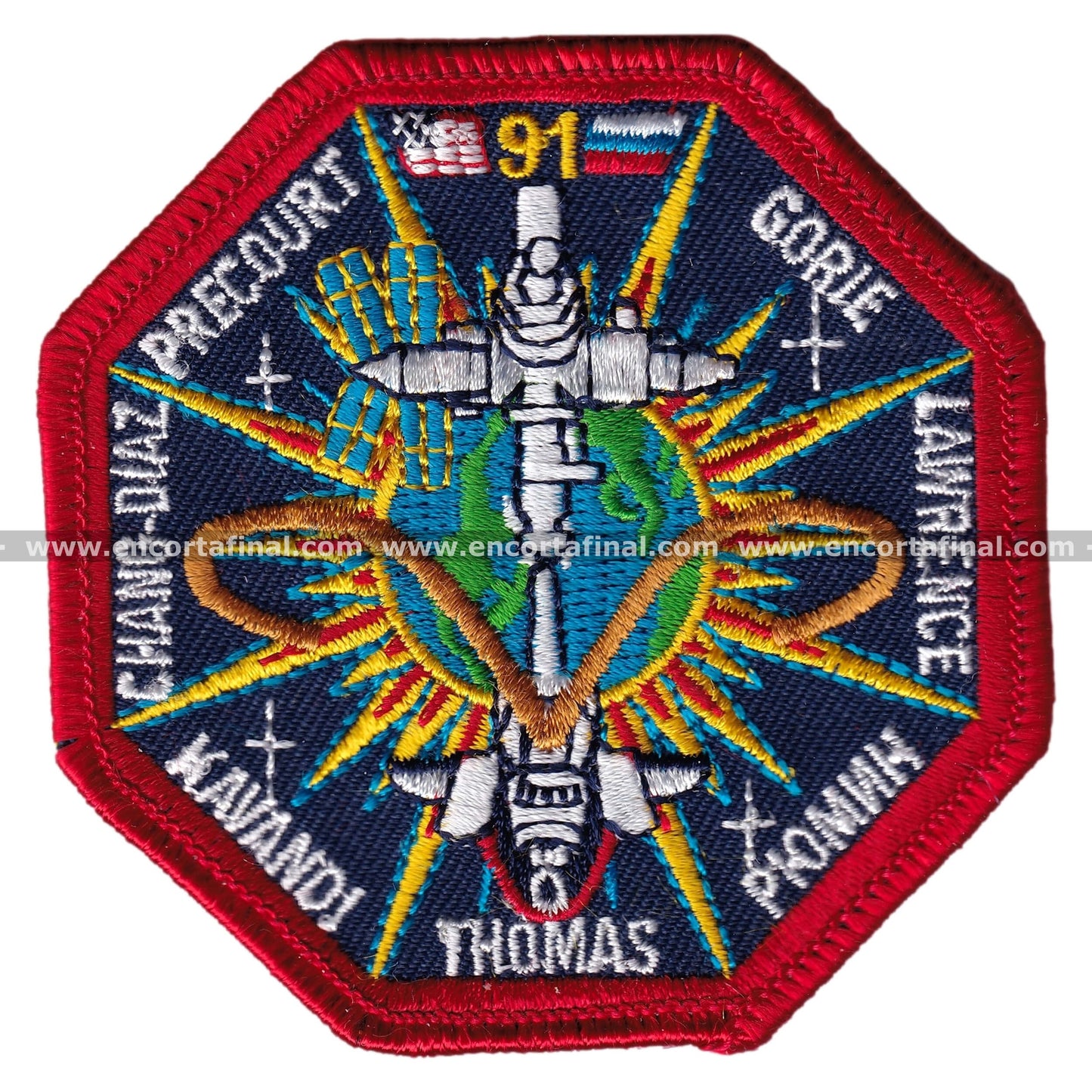 NASA Patch - 91 - Chang-Diaz Precourt Gorie Lawrence Kavandi Thomas