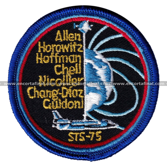 NASA Patch - STS-75 - Allen Horowitz Hoffman Chell Nicollier Chang-Diaz Guidoni