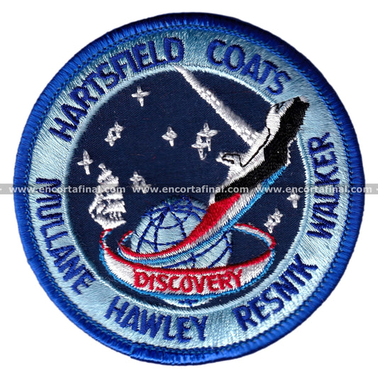 NASA Patch - Discovery - Hartsfield Coats Mullane Hawley Resnik Walker