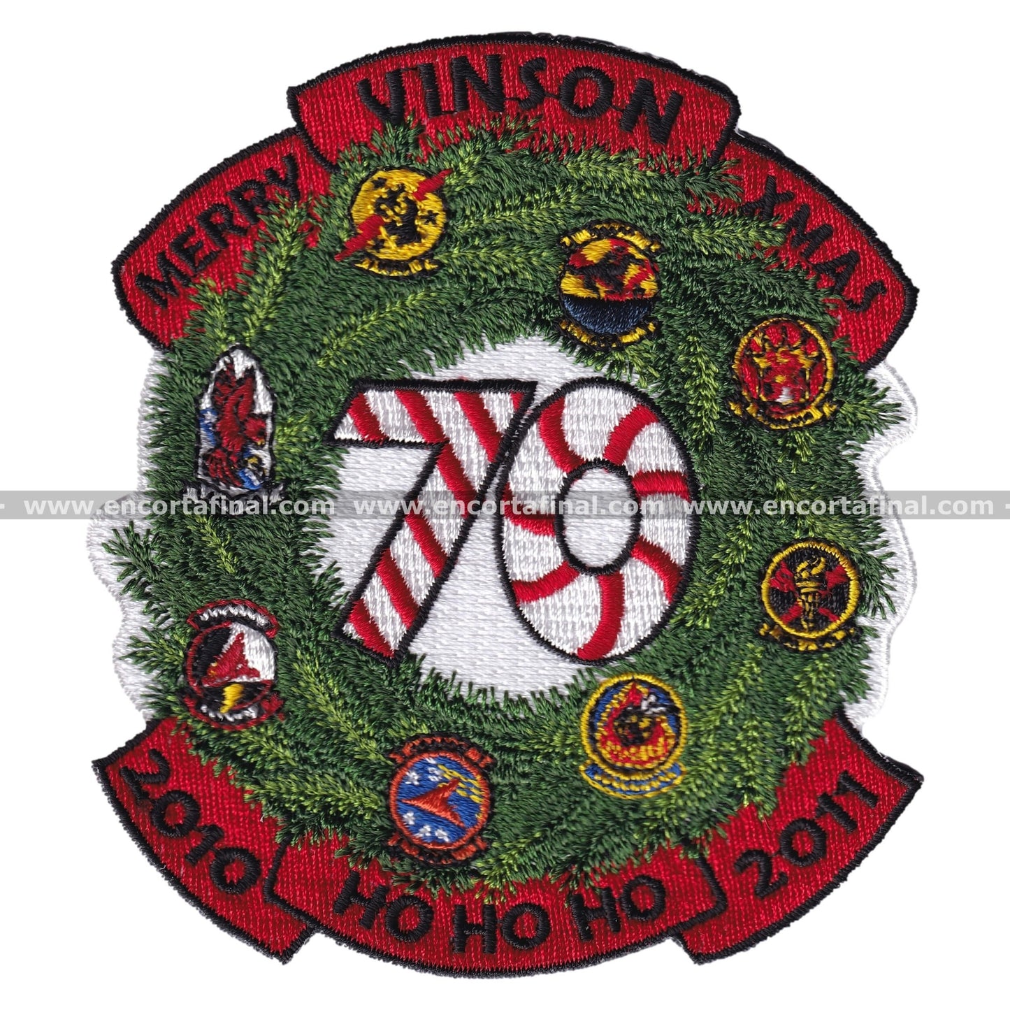 United States Marine Corps Patch - Cruises (CVN-70) Merry Xmas - VINSON - 2010-2011 - Ho Ho Ho