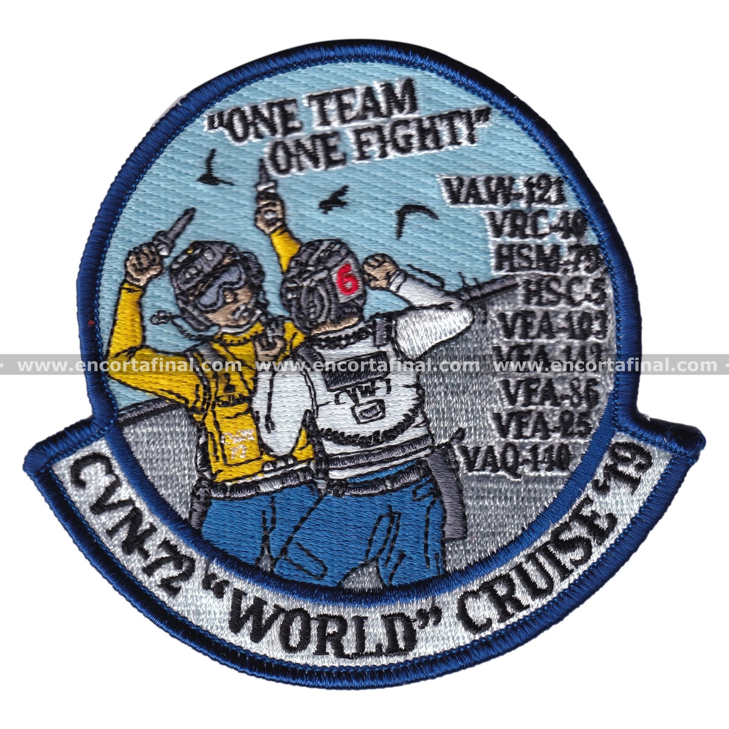 United States Air Force Patch - VAW-121 - One Team, One Fight - CVW-72 World Cruise 2019