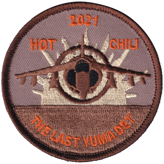 Parche United States Marine Corps - Hot Chili 2021 - Last Yuma Det - McDonnell Douglas AV-8B Harrier II