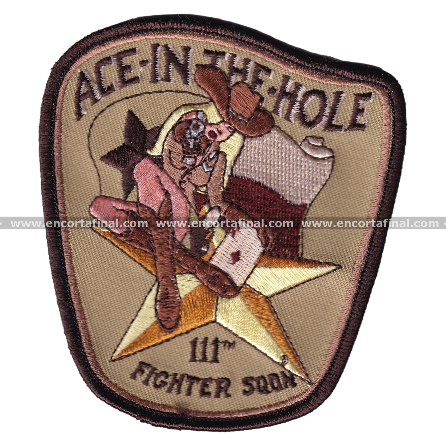 United States Armed Forces Patch - 111th Fighter Sqdn - Ace in the hole