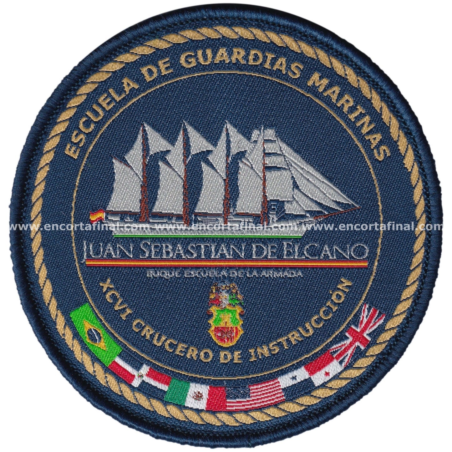 Parche Juan Sebastian de Elcano (A-71) - Escuela de Guardias Marinas - XCVI Crucero de Instrucción