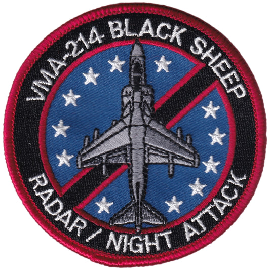Parche United States Marine Corps - VMA-214 "The Black Sheep" - Radar / Night Attack - McDonnell Douglas AV-8B Harrier II