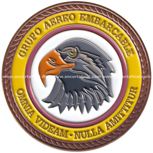 Moneda Grupo Aereo Embarcable -  Omnia Videam - Nulla Amitittur - Armada - Flotilla de Aeronaves