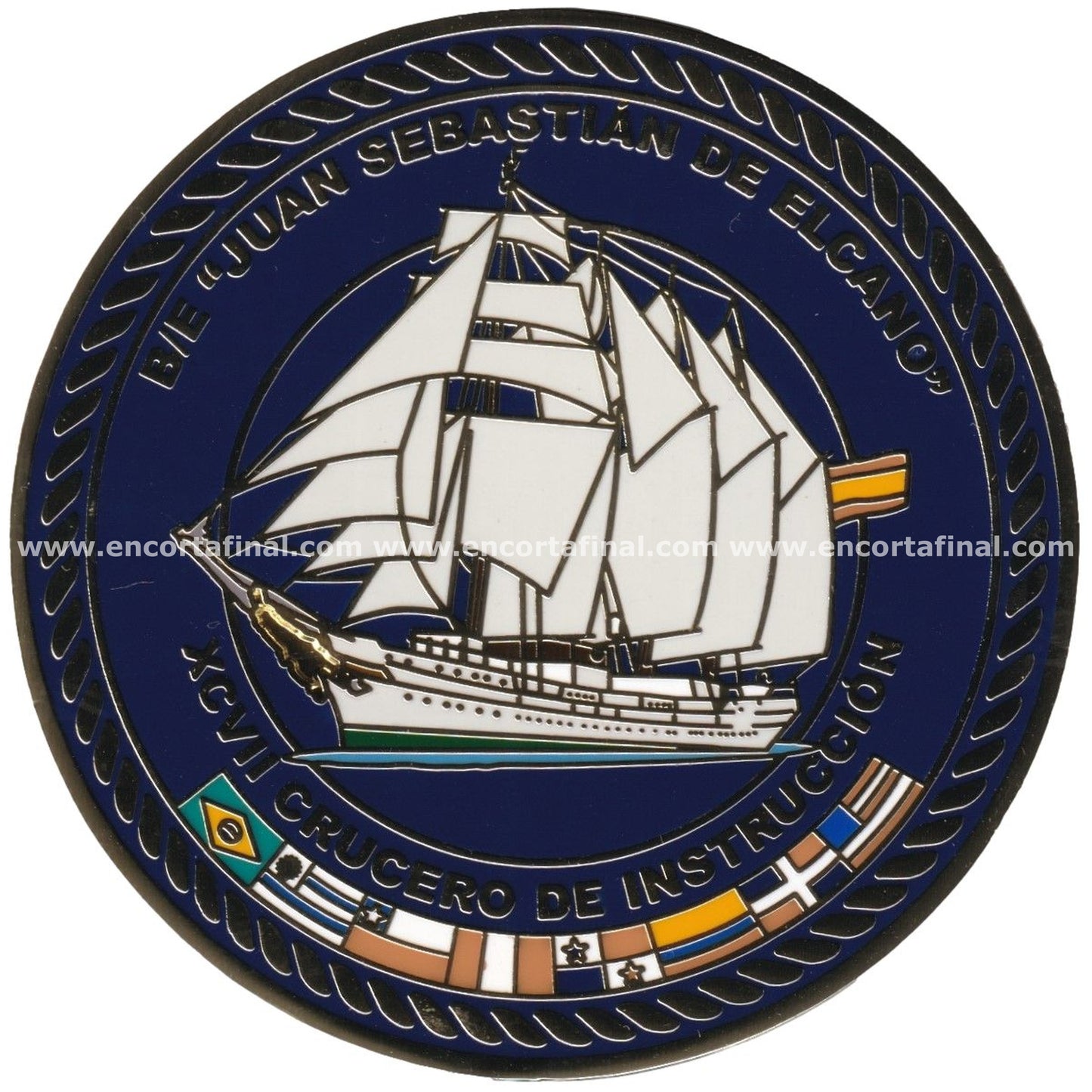 Moneda Buque Escuela Juan Sebastian Elcano - XCVII Crucero de Instruccion
