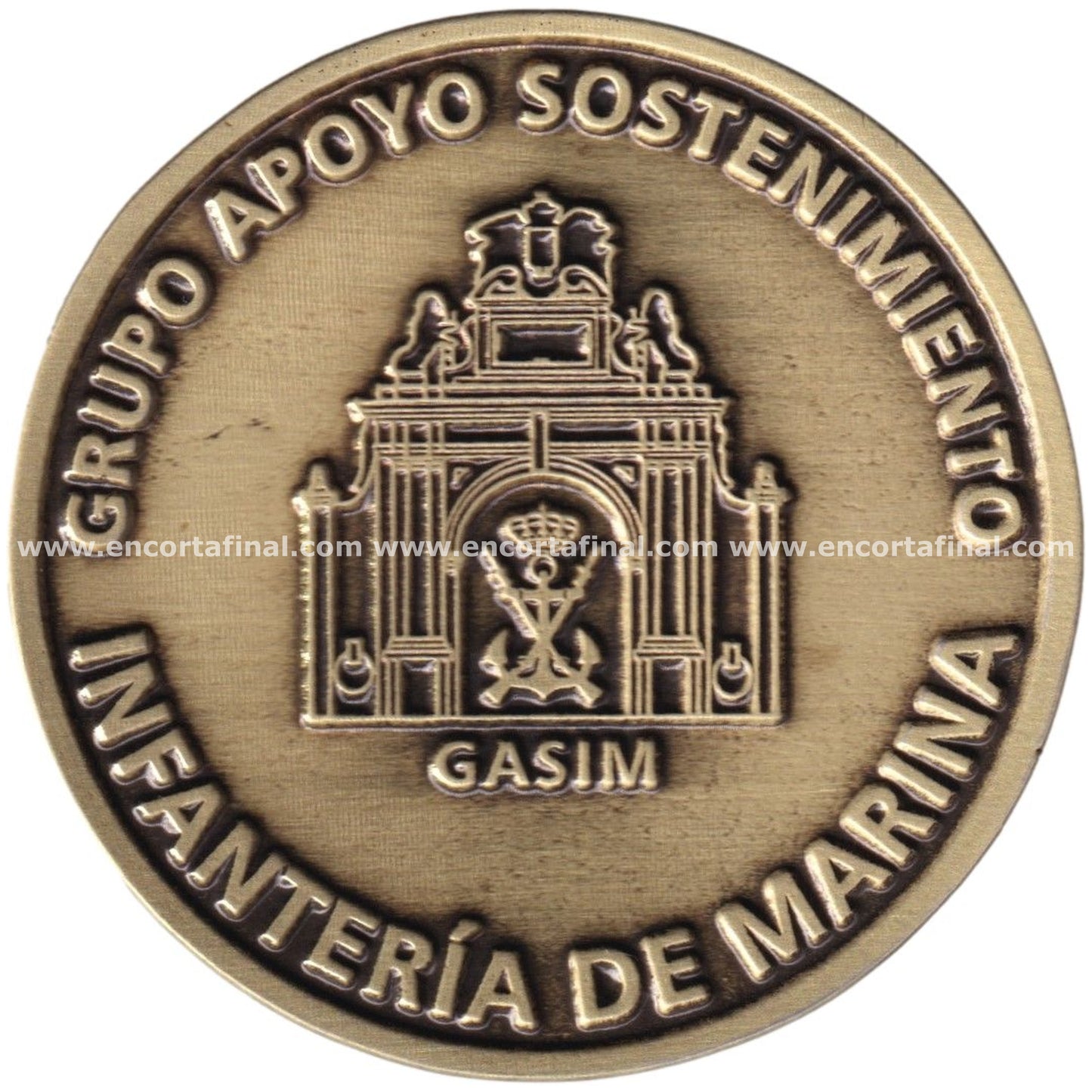 Moneda Infanteria de Marina -  Grupo Apoyo Sostenimiento - Valientes por Tierra y por Mar - 1537