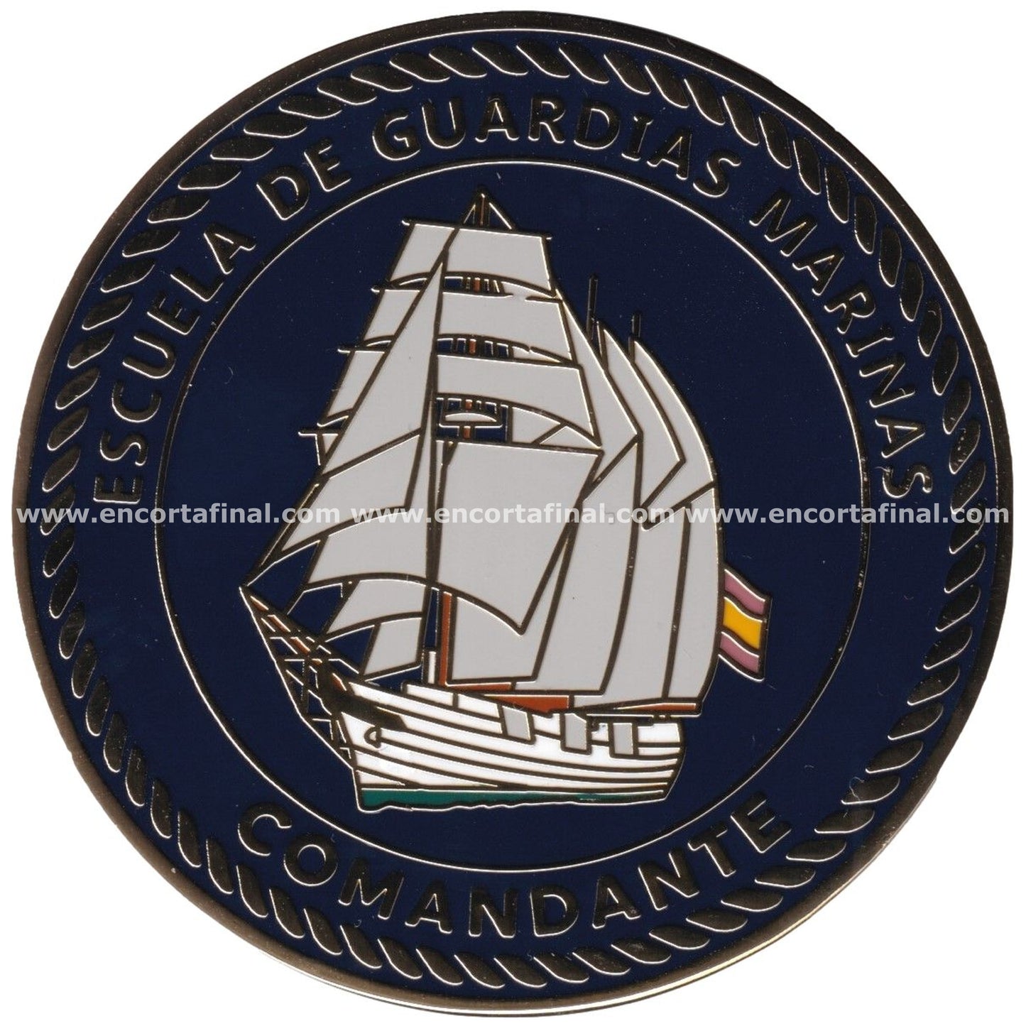 Moneda Buque Escuela Juan Sebastian Elcano - Escuela de Guardias Marinas - Comandante - Armada Española