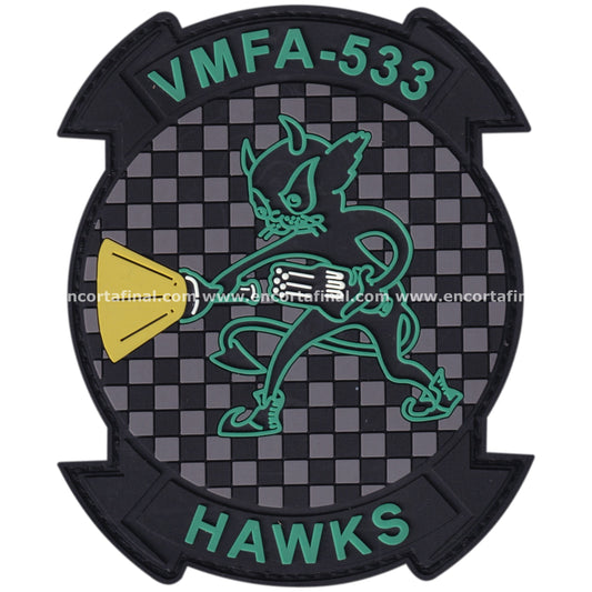 Parche USMC VMFA-533 Hawks Black Mac