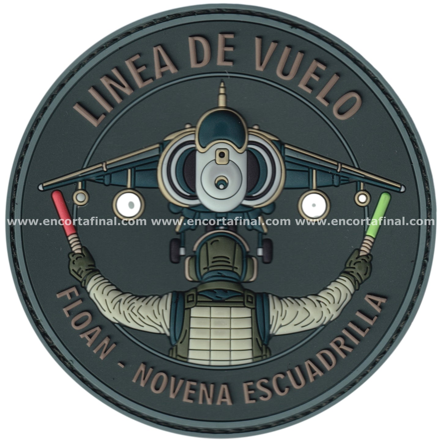 Parche Novena Escuadrilla - Linea de Vuelo - AV-8B Harrier II + Iman de regalo