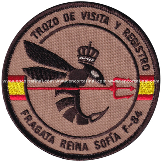 Parche Fragata Reina Sofia (F-84) - Trozo de Visita y Registro