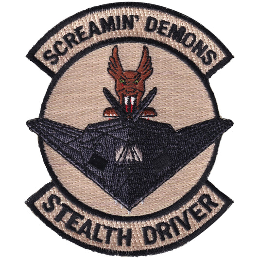 Parche United States Air Force - Screamin' Demons - Sealth Driver - Lockheed F-117 Nighthawk