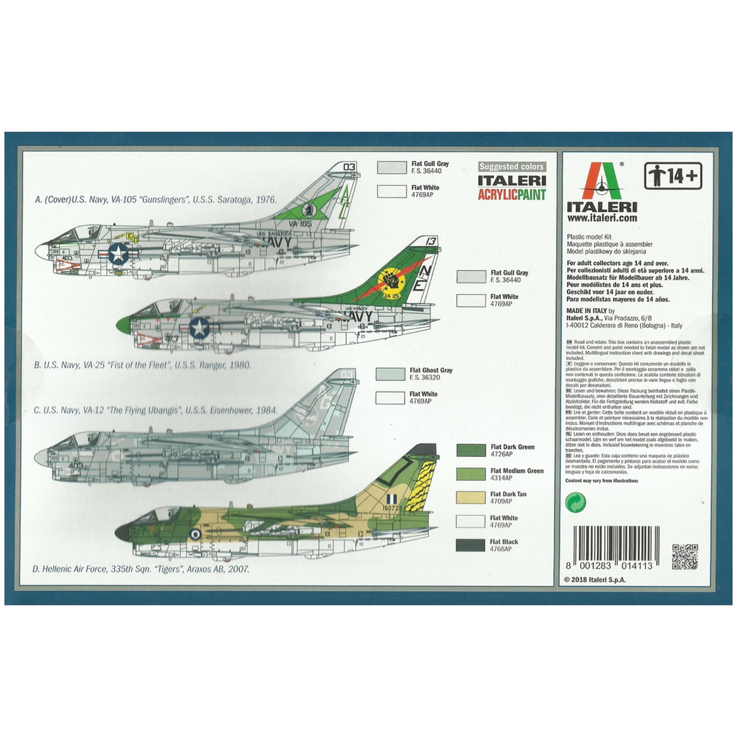 Maqueta de avion militar Italeri 1:72 A-7E Corsair Ii