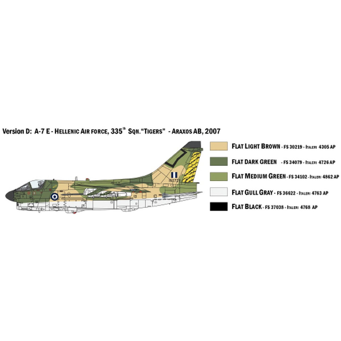 Maqueta de avion militar Italeri 1:72 A-7E Corsair Ii