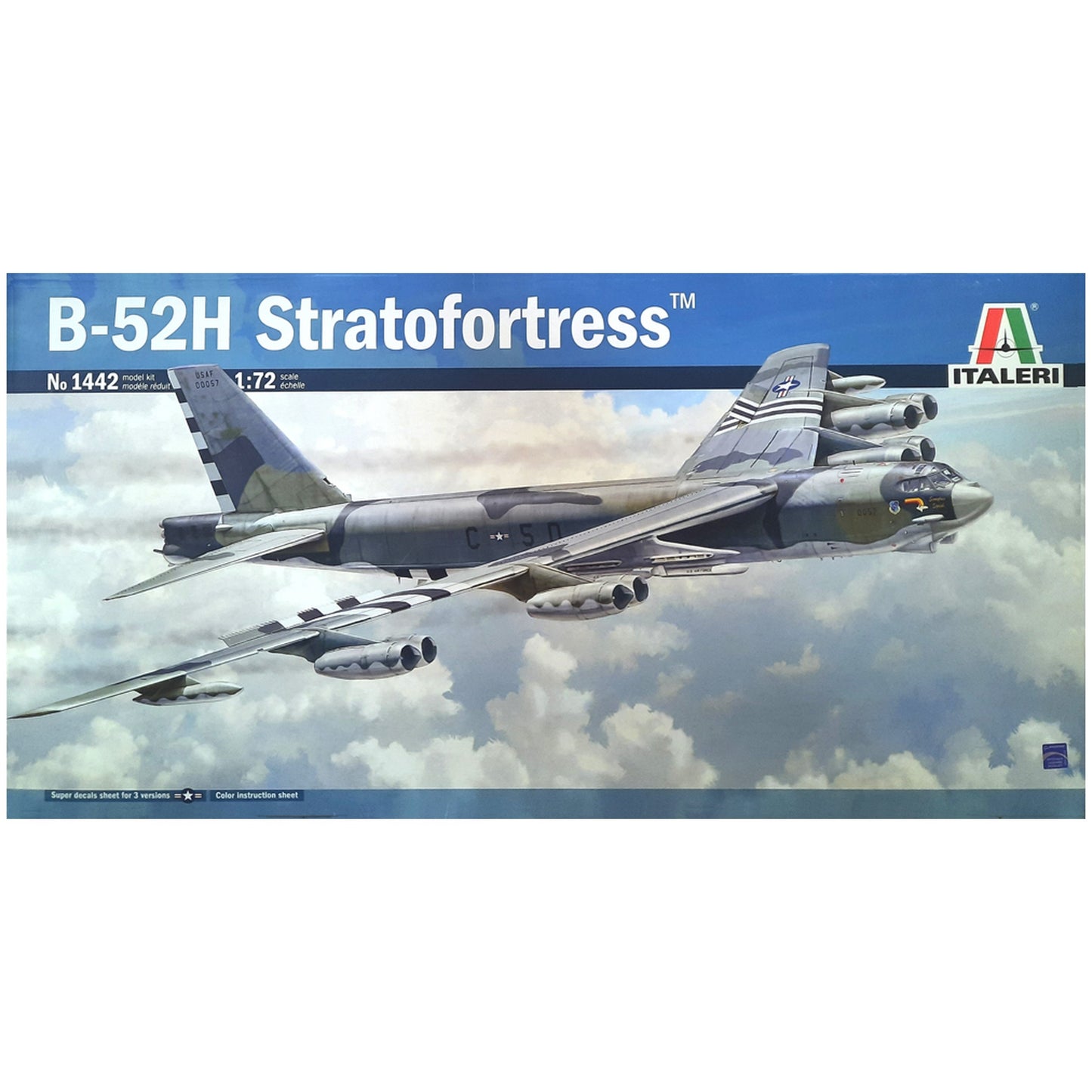 Maqueta de avion militar Italeri 1:72 B-52H "Stratofortress"