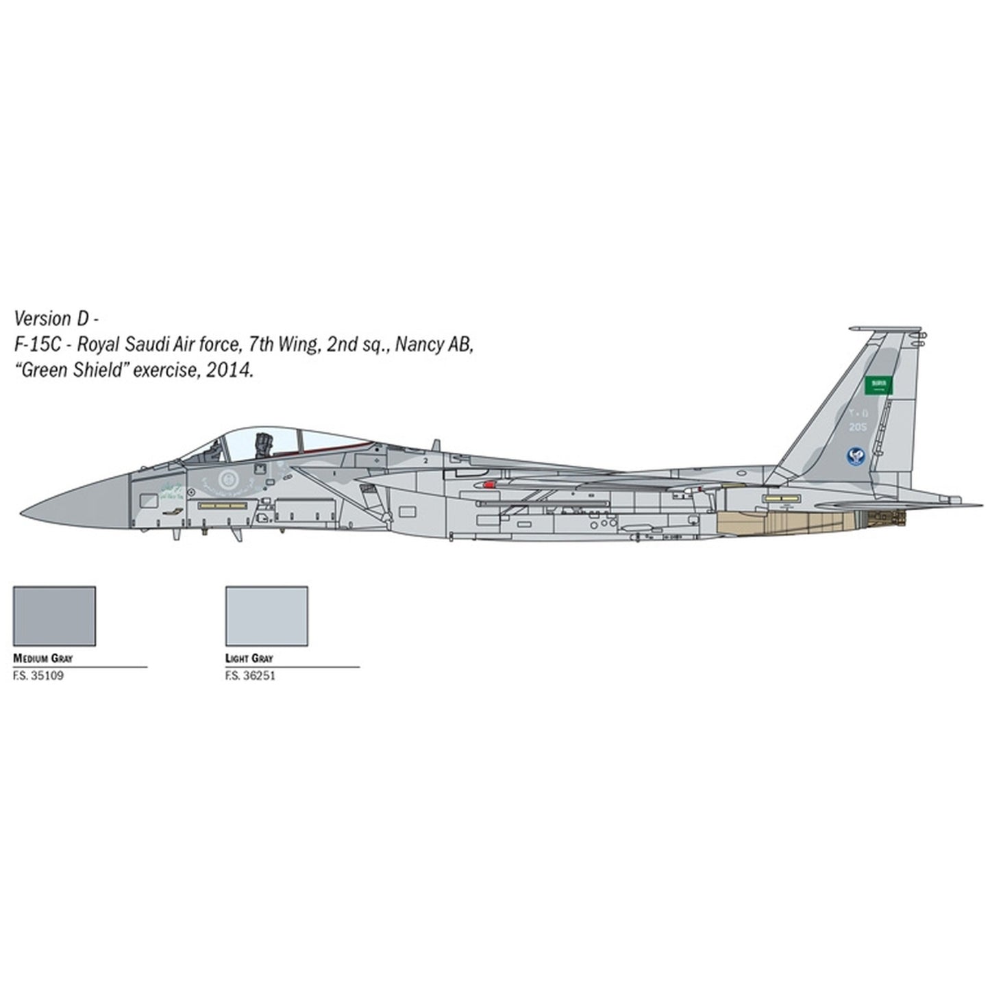 Maqueta de avion militar Italeri 1:72 F-15C Eagle