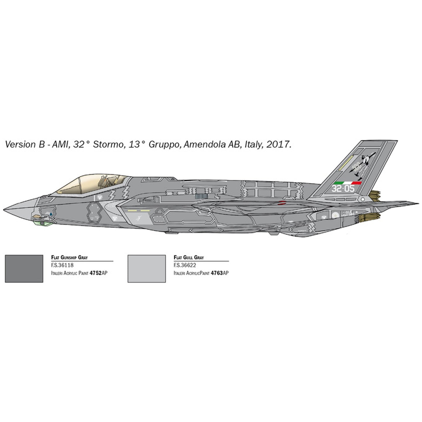 Maqueta de avion militar Italeri 1:72 F-35A Lightning II