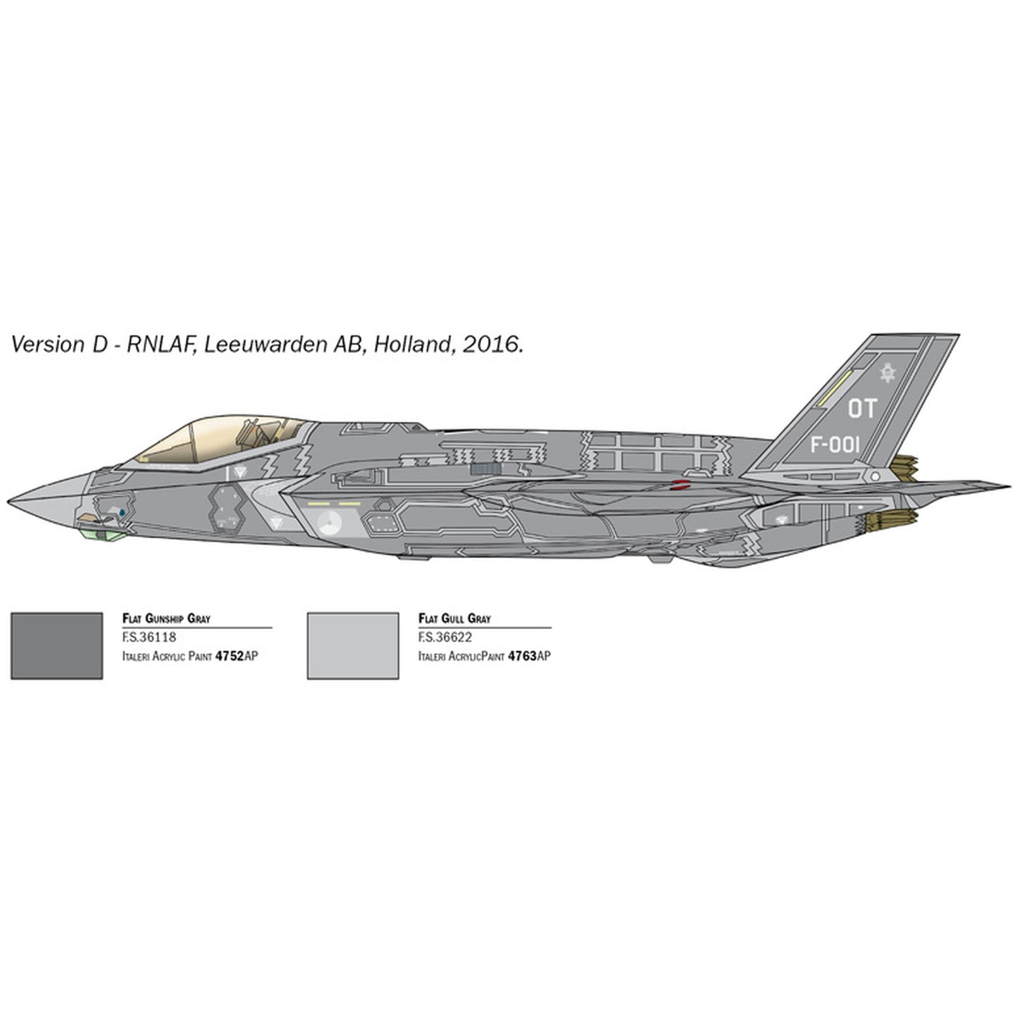 Maqueta de avion militar Italeri 1:72 F-35A Lightning II