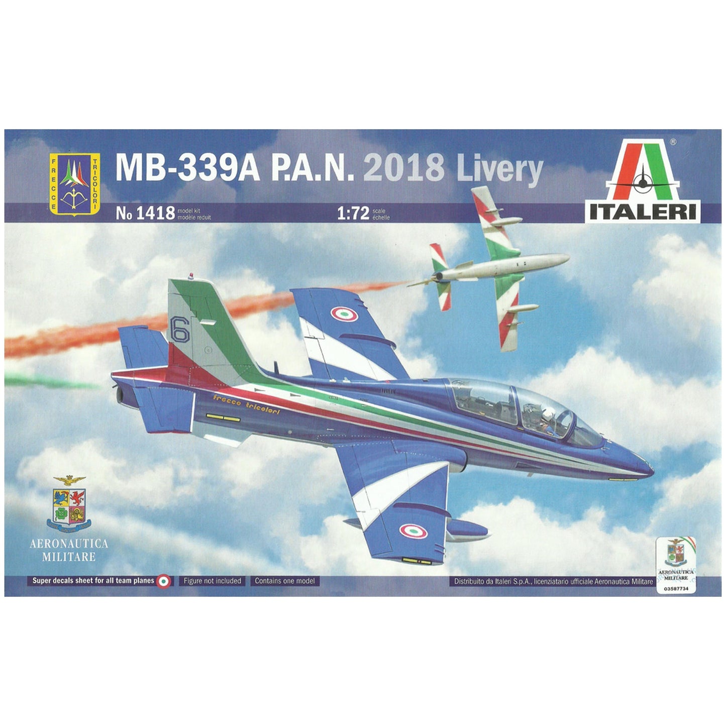 Maqueta de avion militar Italeri 1:72 Mb 339A P.A.N. 2018 Livery