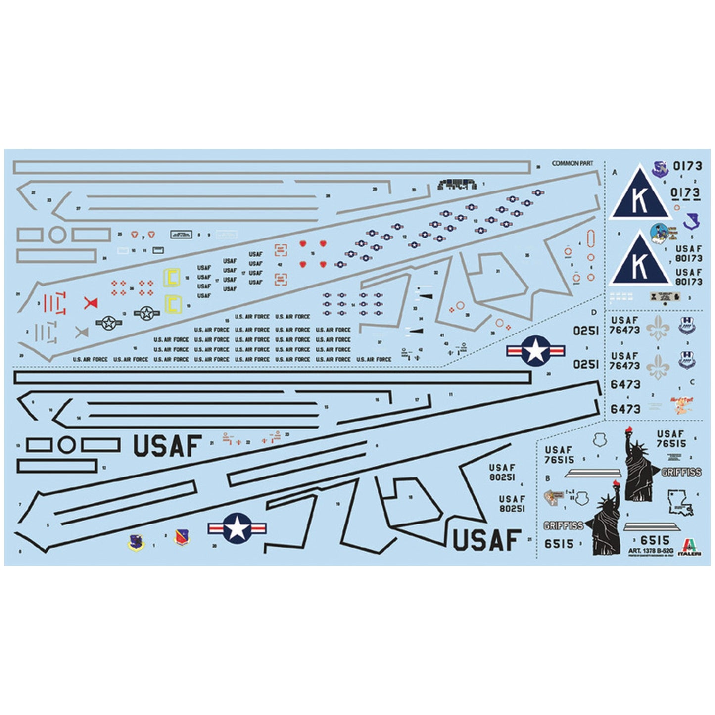 Maqueta de avion militar Italeri B-52G Stratofortress "Gulf War" - 1:72