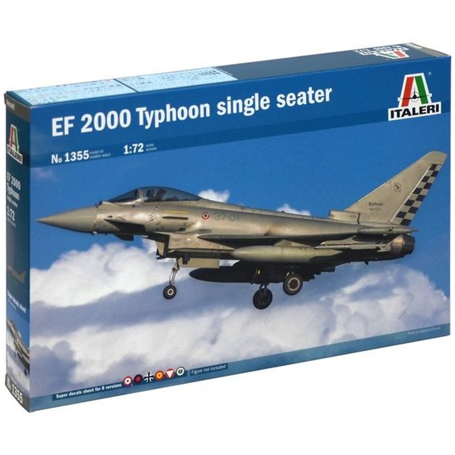 Maqueta de avion militar Italeri Ef-2000 Typhoon Single Seater  - - Calca Española