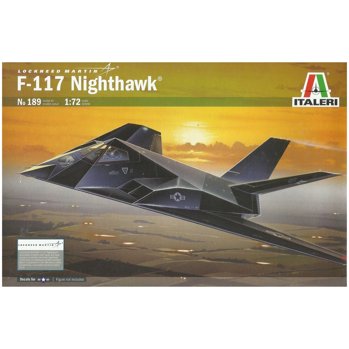 Maqueta de avion militar Italeri F-117A Nighthawk - 1:72