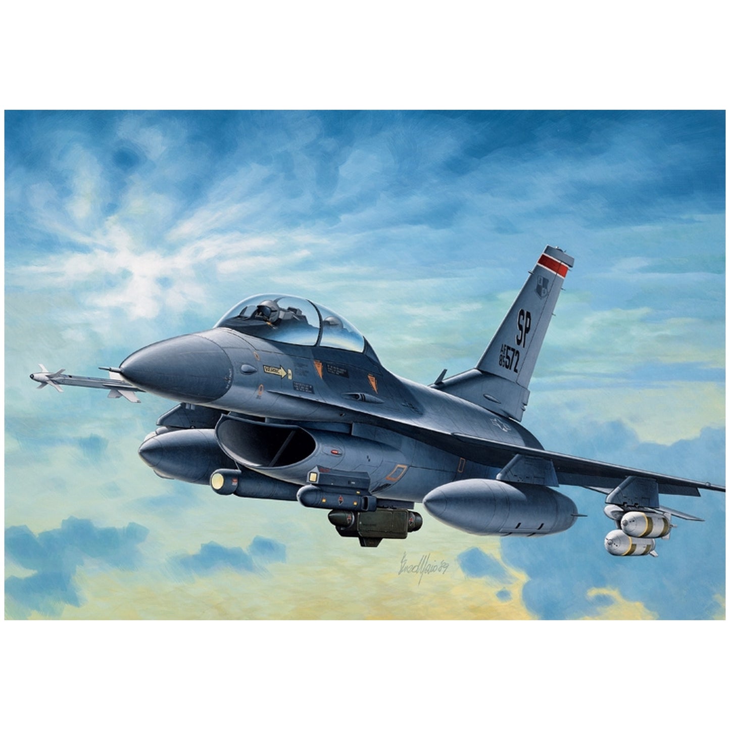 Maqueta de avion militar Italeri F-16C/D Night Falcon - 1:72