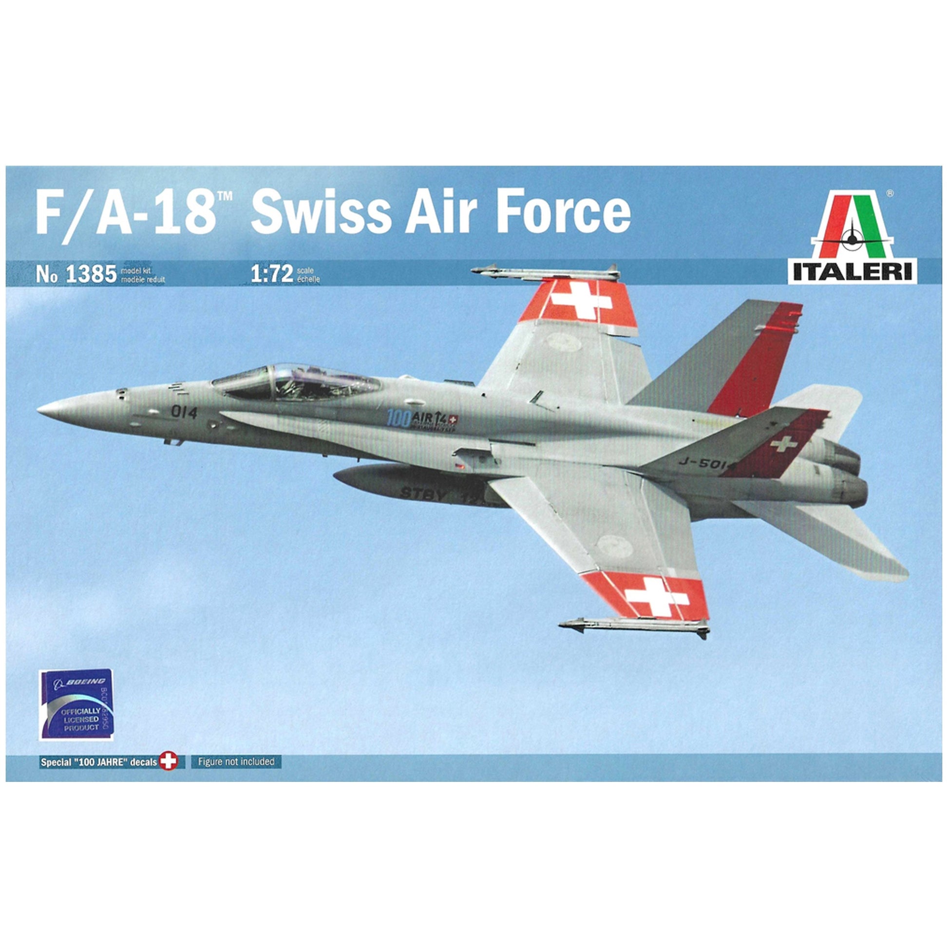 Italeri F/A-18 Swiss Air Force military aircraft model kit – En