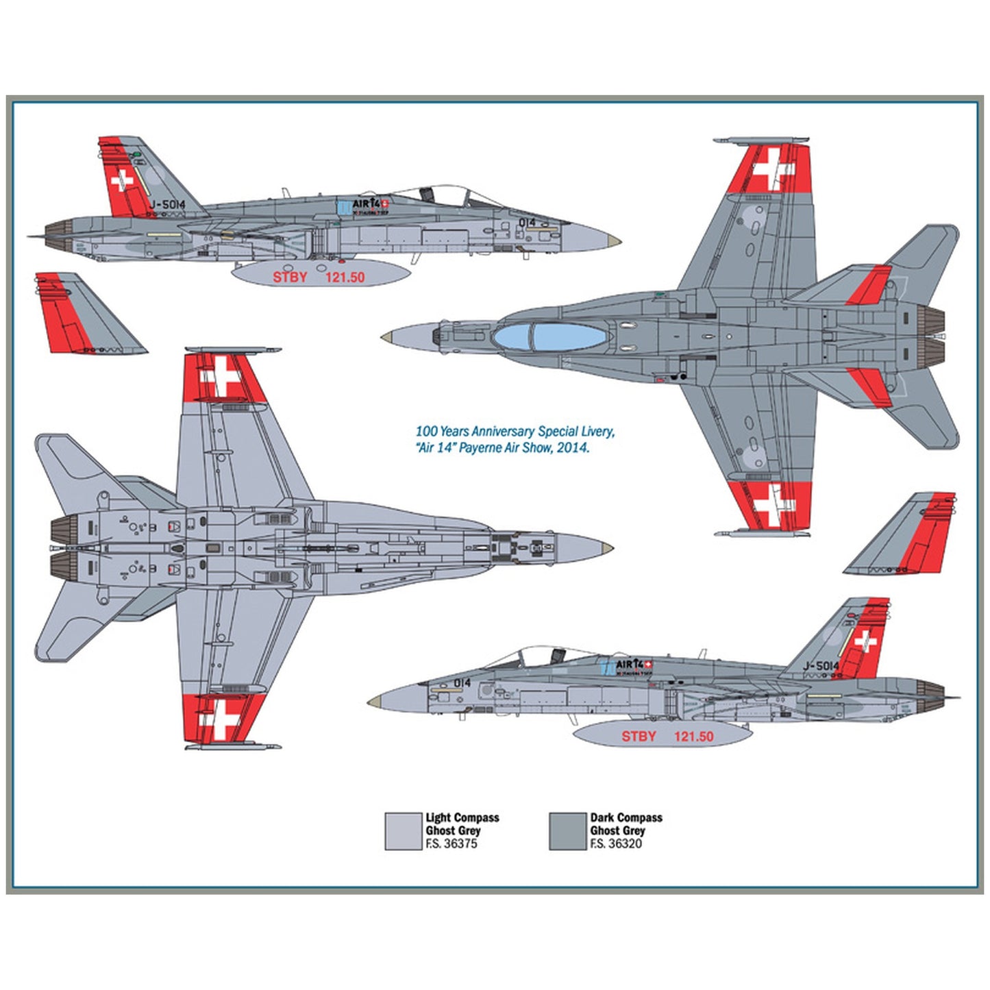 Maqueta de avion militar Italeri F/A-18 Swiss Air Force