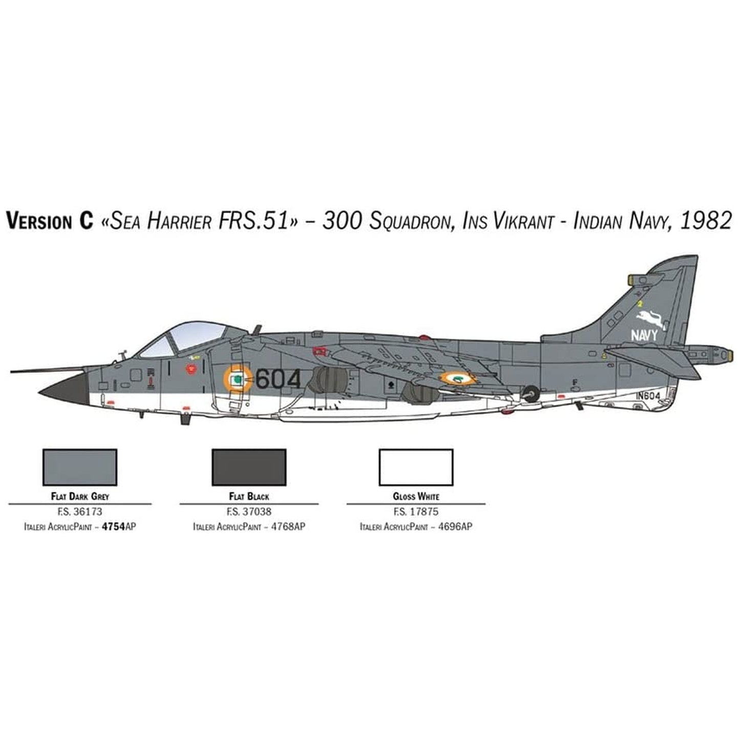 Maqueta de avion militar Italeri - FRS.1 Sea Harrier - 1:72