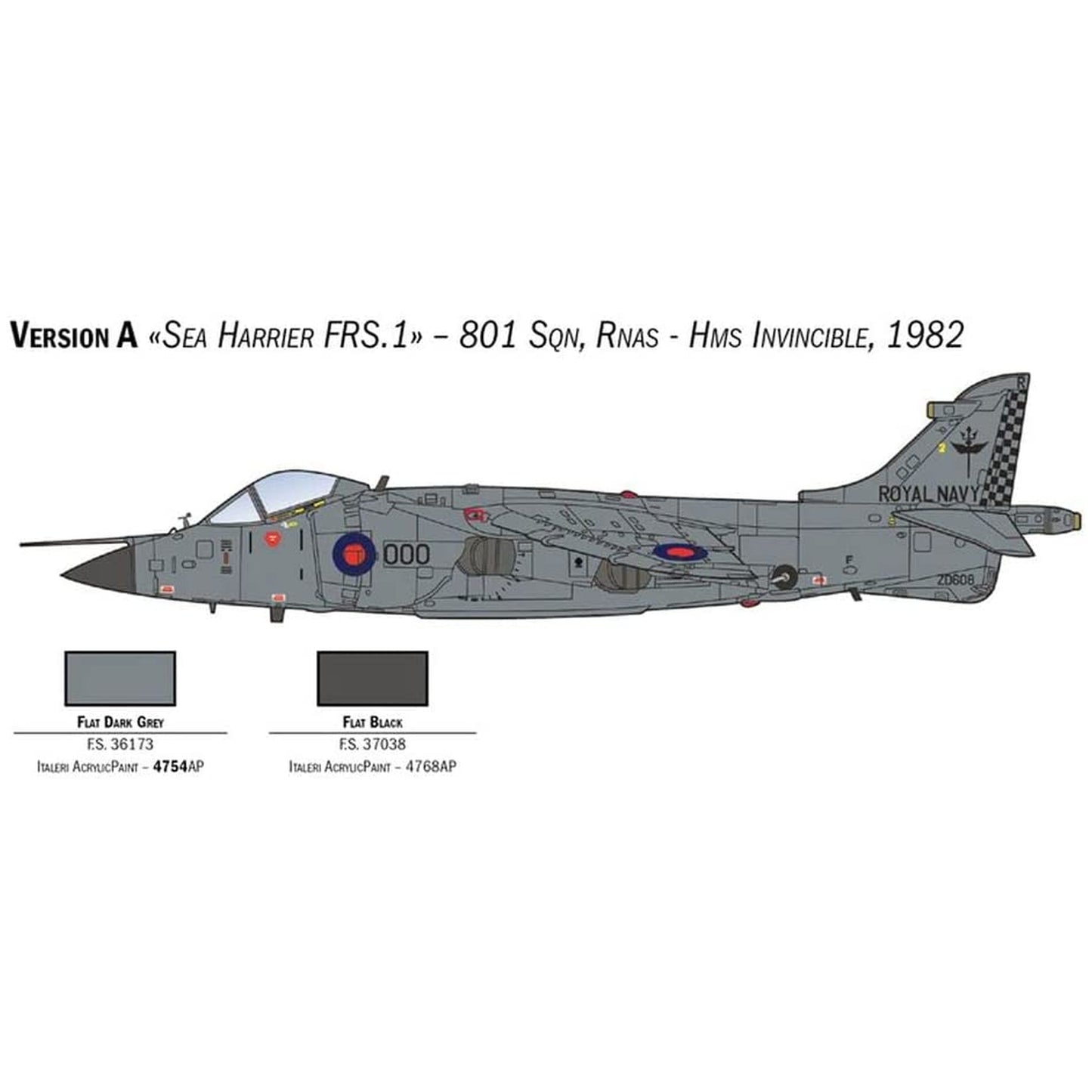 Maqueta de avion militar Italeri - FRS.1 Sea Harrier - 1:72