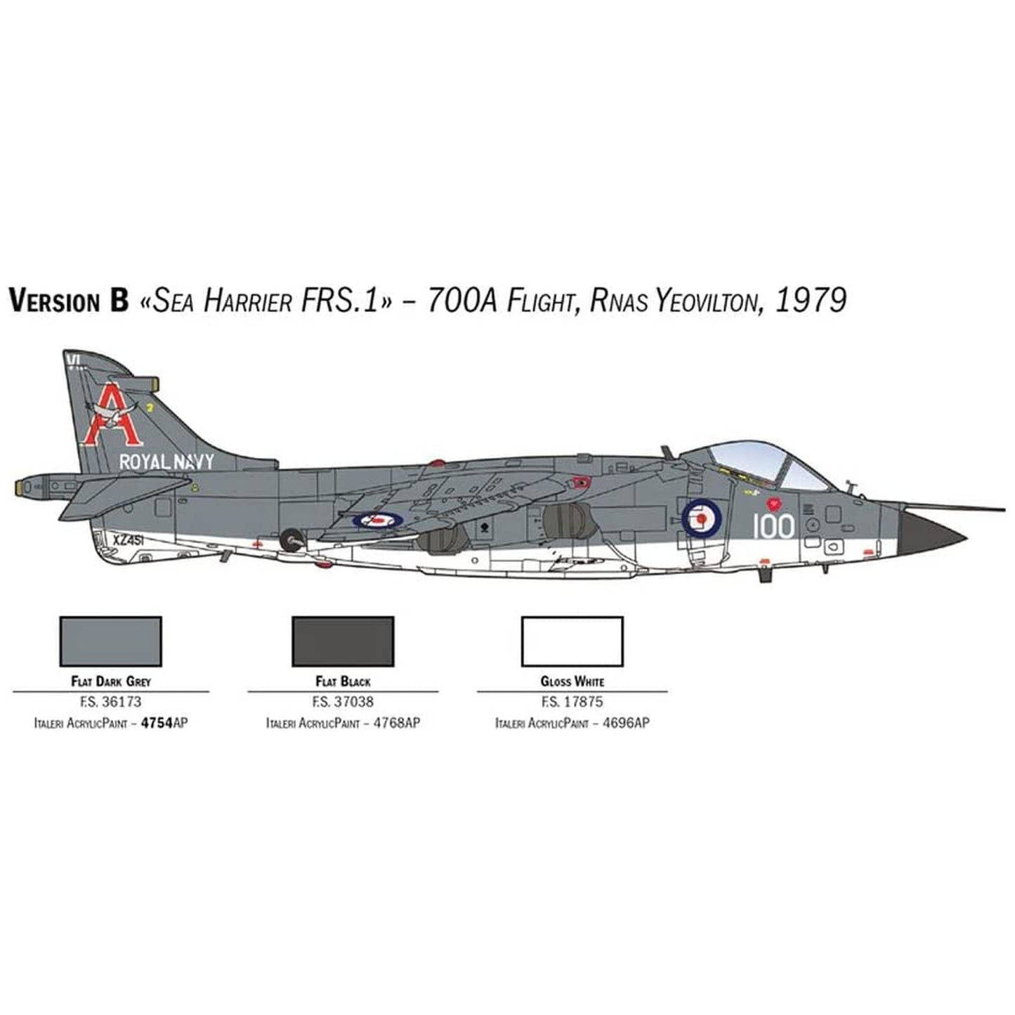 Maqueta de avion militar Italeri - FRS.1 Sea Harrier - 1:72