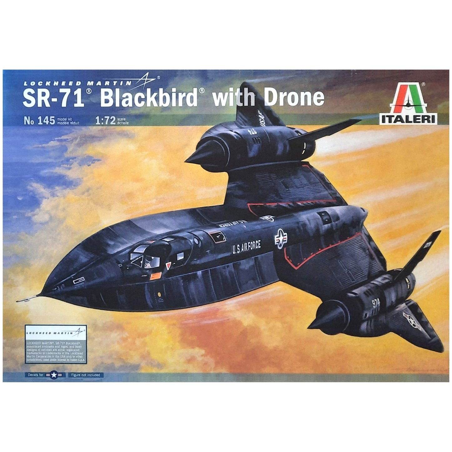 Maqueta de avion militar Italeri Sr-71 Blackbird With Drone - 1:72