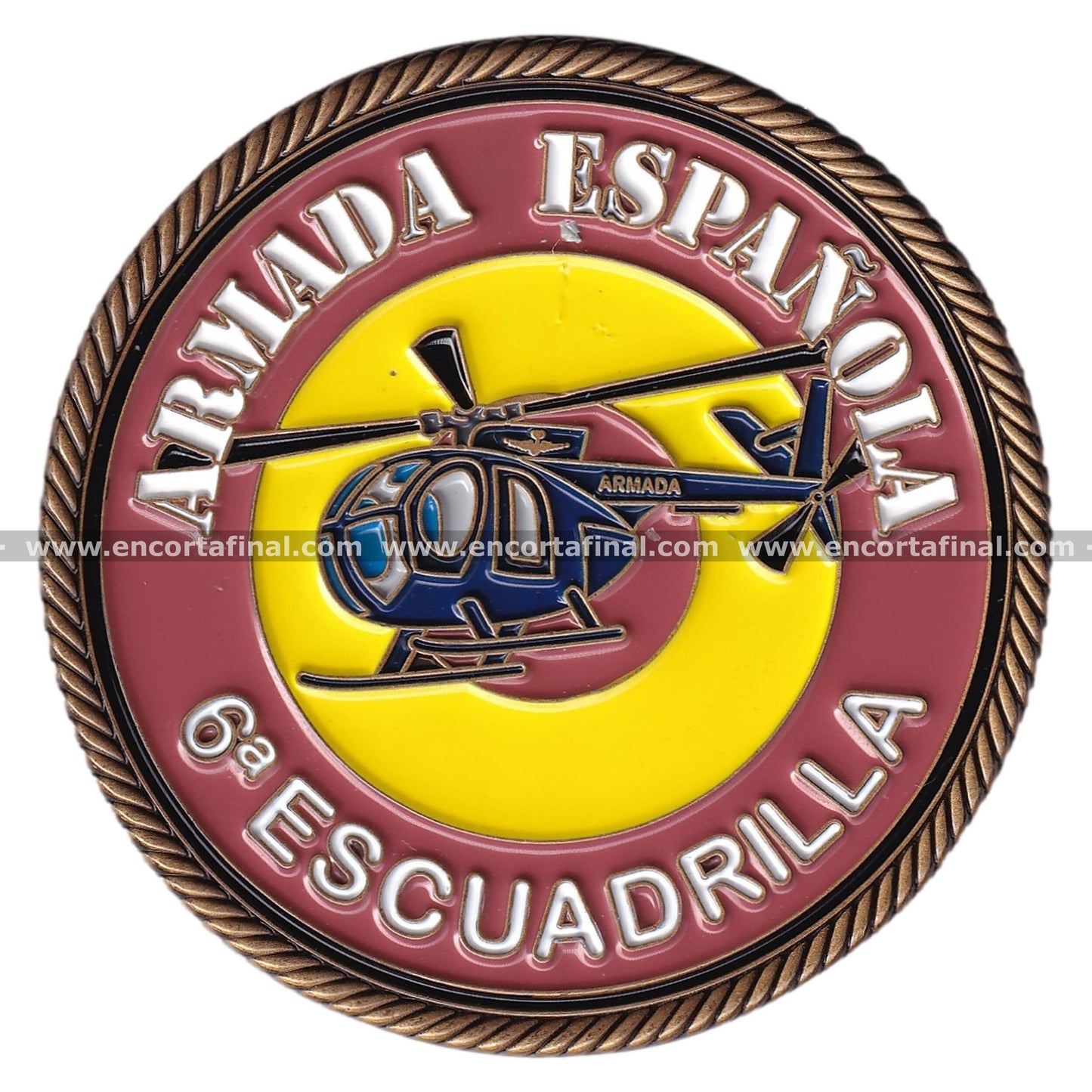 Spanish Navy Coin - Sixth Squadron - Hughes 500