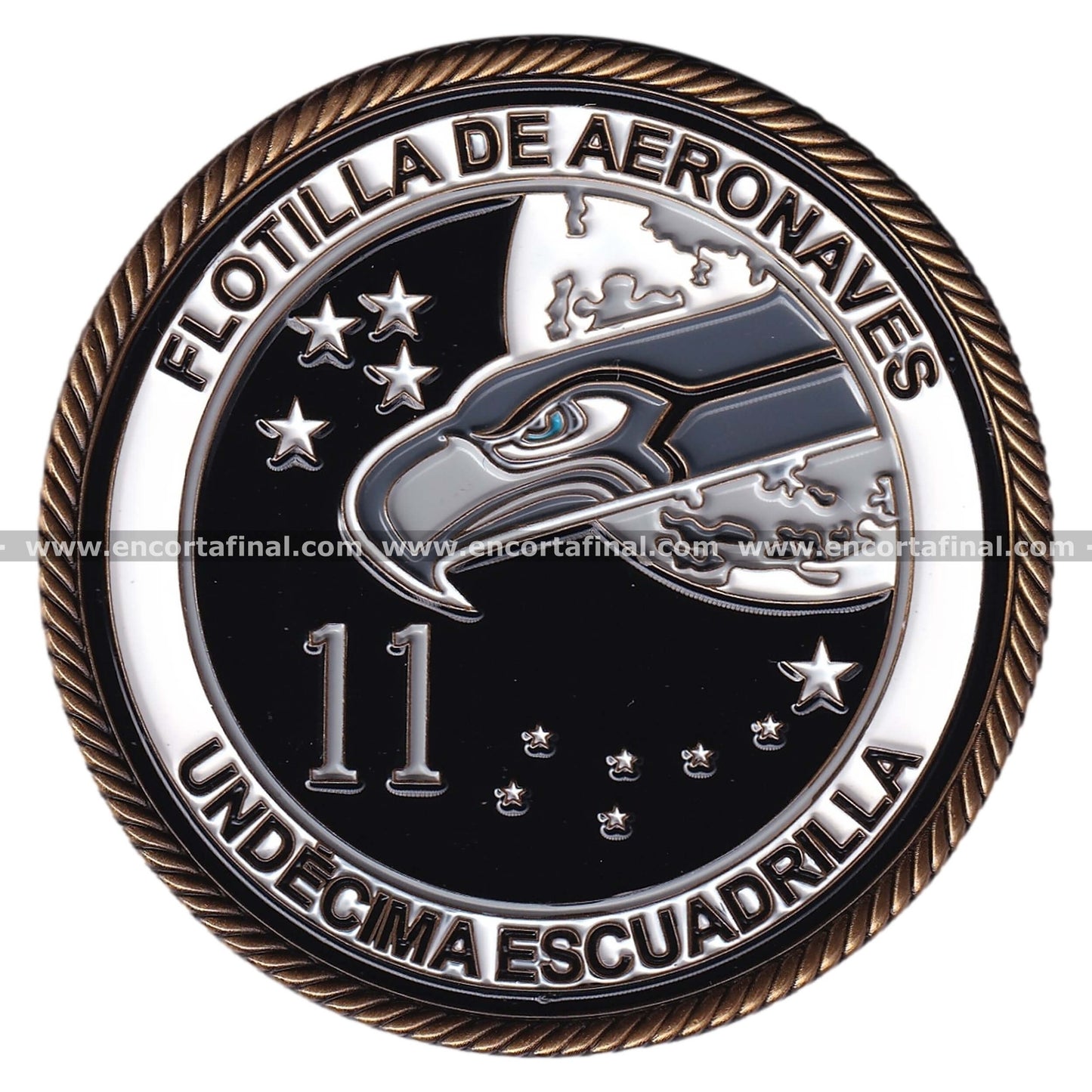 Spanish Navy Coin - Eleventh Squadron - Scan Eagle