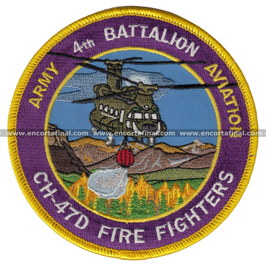 Ch-47D Fire Fighters 4Th Battalion Army Aviation Patch