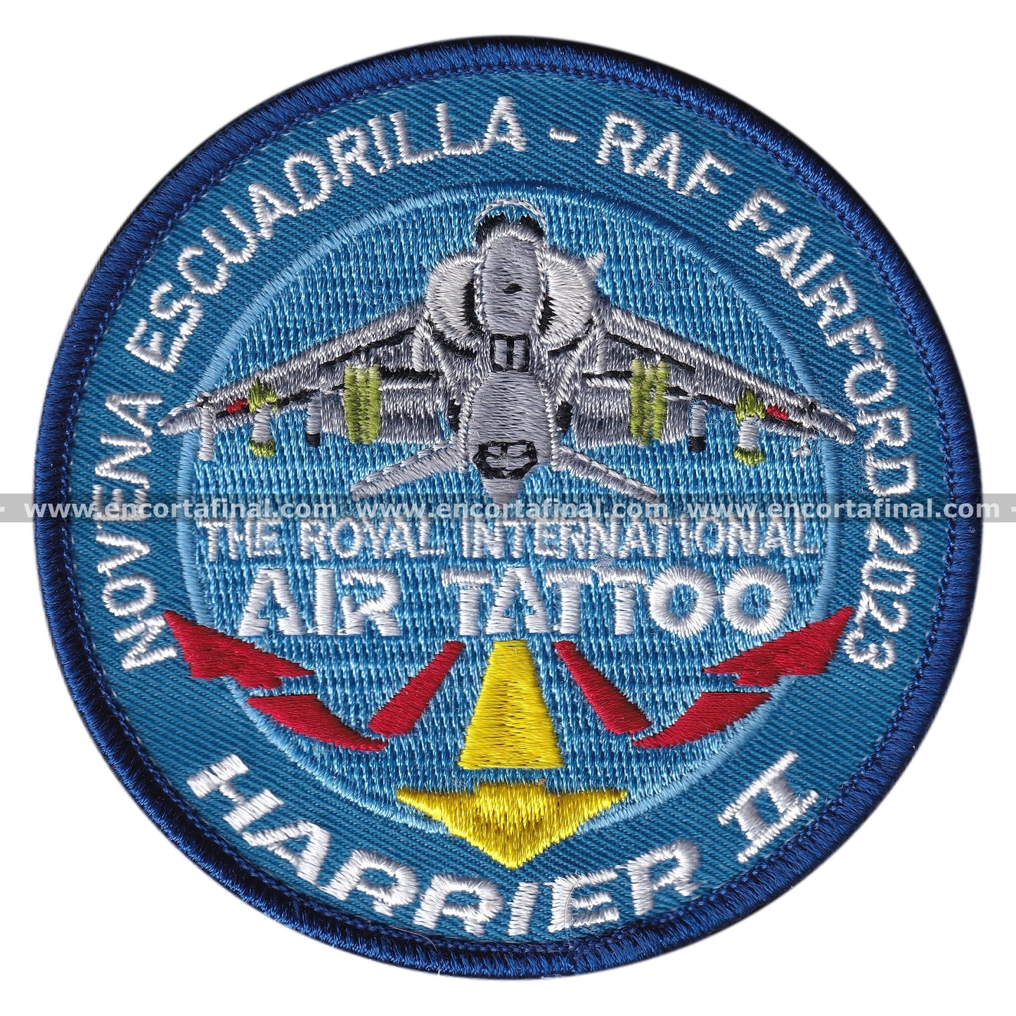 Parche Novena Escuadrilla - Royal International Air Tattoo 2023 (RIAT) - McDonnell Douglas AV-8B Harrier II