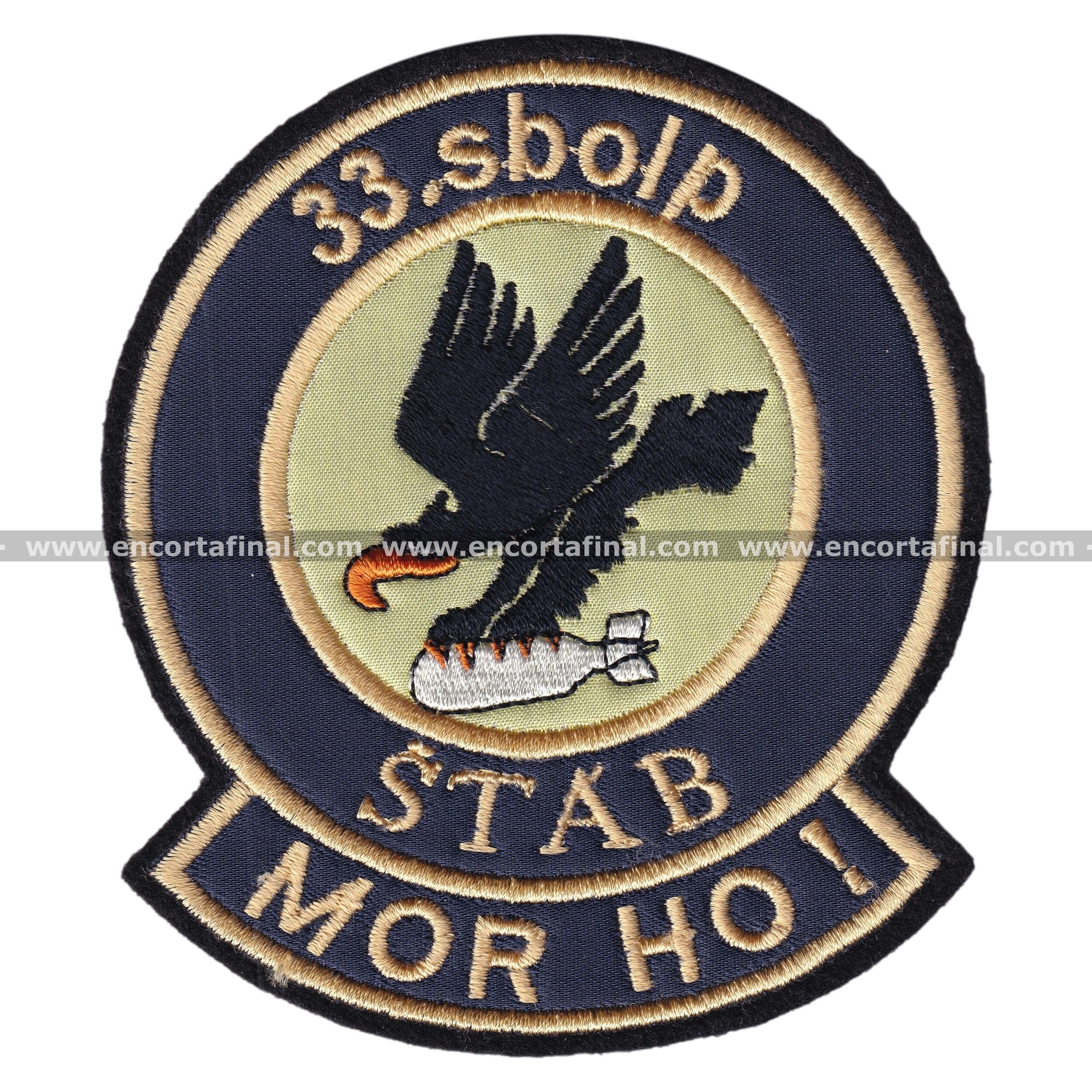 Mor Ho Text Slovak Armed Forces Patch - 33.sbolp STAB -Mor Ho! – En Corta Final