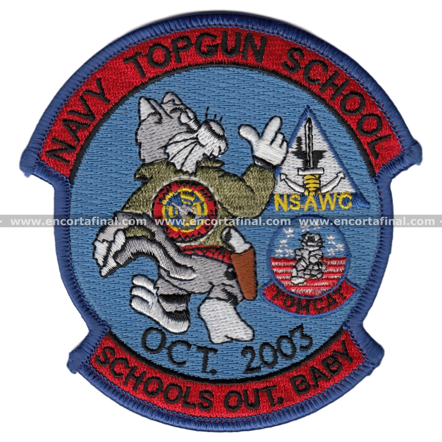 Tomcat Navy Topgun School Schools Out Baby Patch Oct 2003