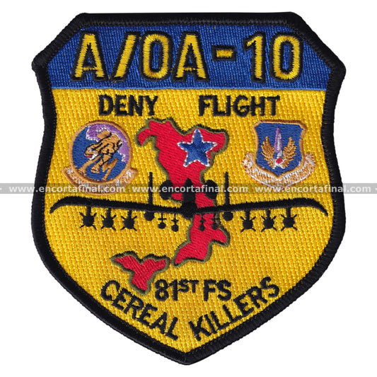 United States Air Force (USAF) Patch - Fairchild-Republic A-10 Thunderbolt II - 81st FS Cereal Killers