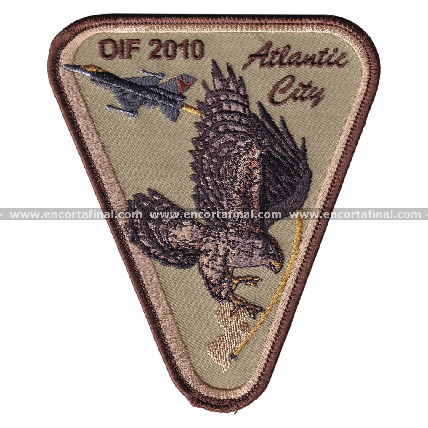 United States Air Force (USAF) Patch - Lockheed Martin F-16 Fighting Falcon - OIF 2010 - Atlantic City